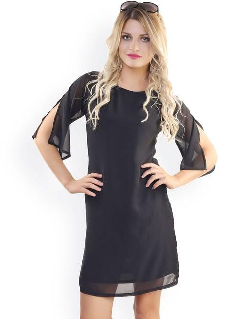 belle fille black regular fit dress