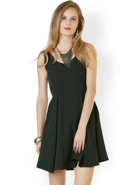 belle fille black regular fit dress