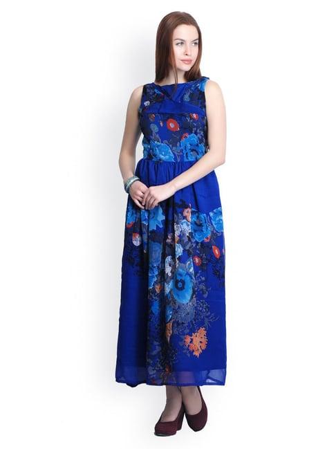 belle fille blue floral print dress
