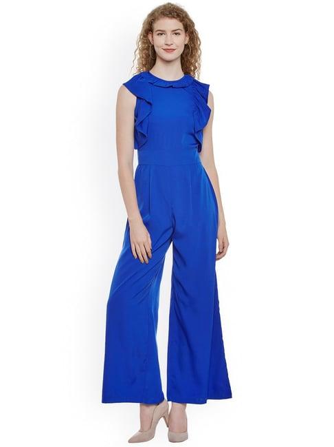 belle fille blue full length jumpsuit