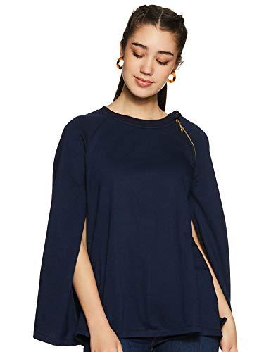 belle fille fleece women sweatshirt (bfjt-7068_navy blue_xxl)