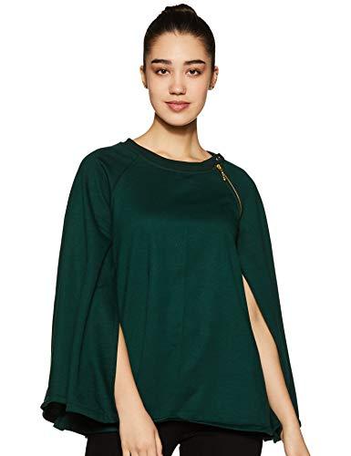 belle fille fleece women sweatshirt (bfjt-7070_bottle green_xl)