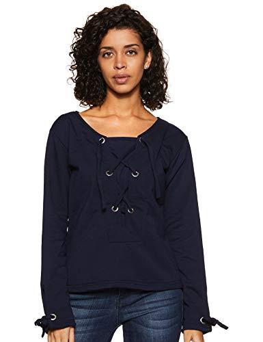 belle fille fleece women sweatshirt (bfjt-8019-2_navy blue_small)