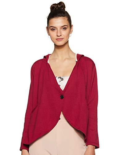 belle fille fleece women sweatshirt (bfjt-8023-3_maroon_small)