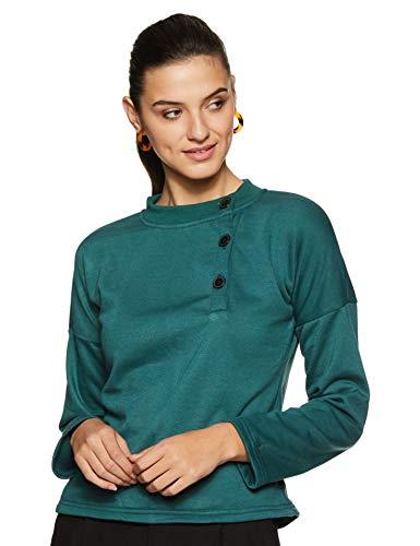 belle fille fleece women sweatshirt (bfjt-8045-6_teal_small)