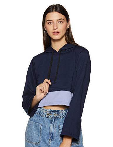 belle fille fleece women sweatshirt (bfjt-8050-2_navy & powder blue_small)