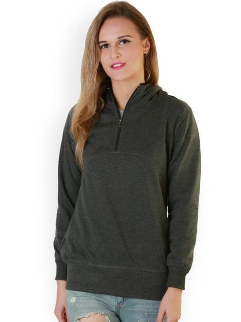 belle fille grey textured sweatshirt