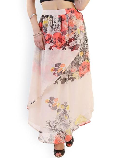 belle fille multicolor floral print skirt