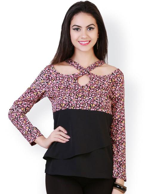 belle fille multicolor floral print top