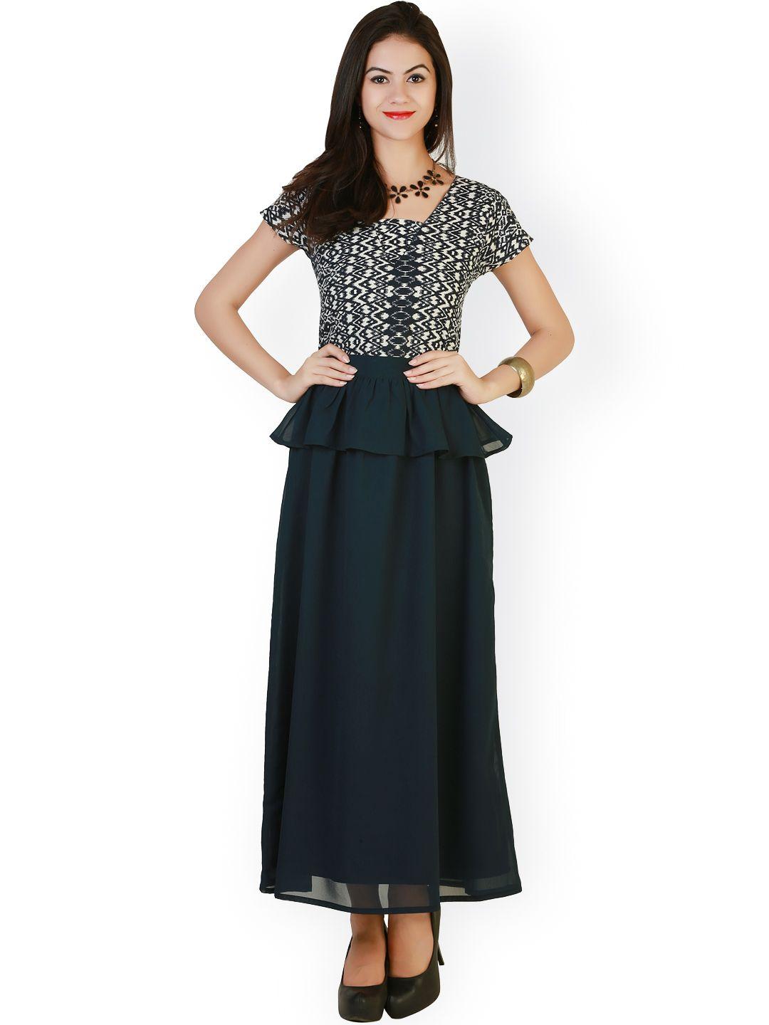 belle fille navy maxi dress