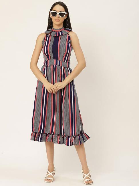 belle fille navy striped dress