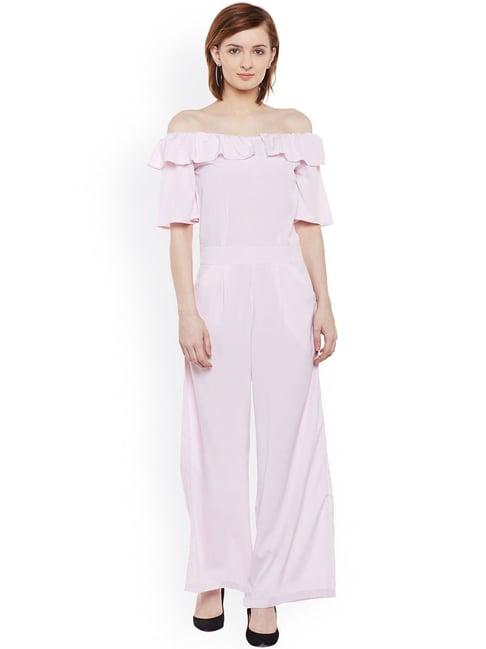 belle fille pink full length jumpsuit