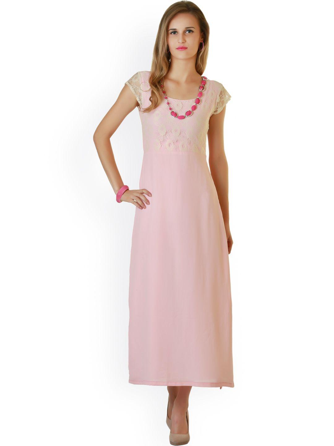 belle fille pink maxi dress