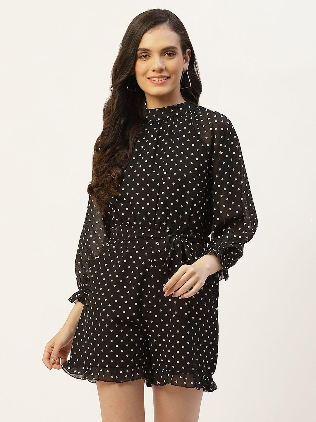 belle fille polka dots printed jumpsuit