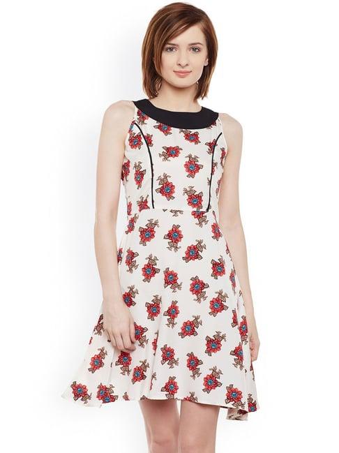 belle fille red & white floral print dress