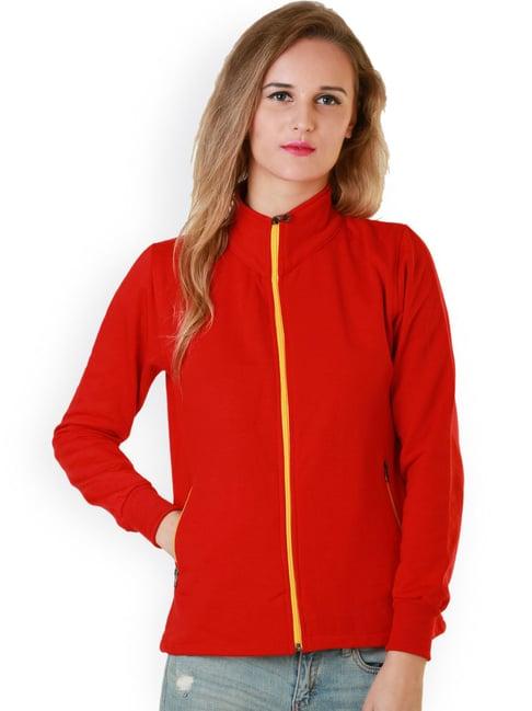 belle fille red regular fit jacket