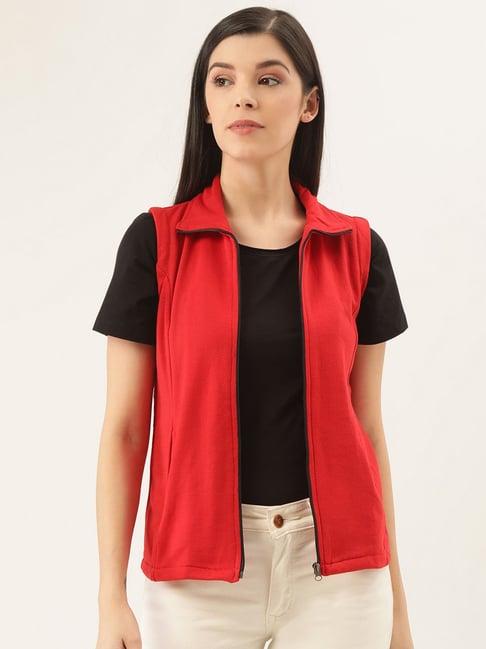 belle fille red regular fit jacket
