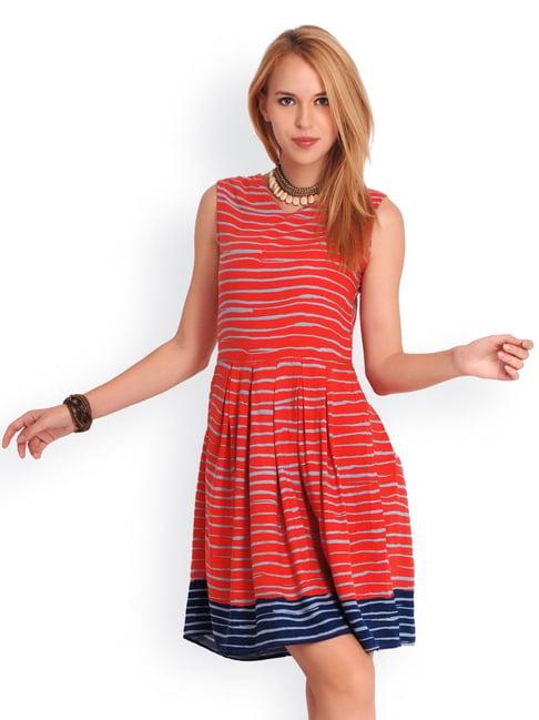 belle fille red striped dress