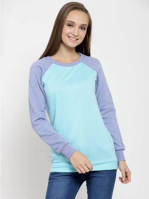 belle fille turquoise full sleeves sweatshirt