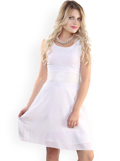 belle fille white embellished dress