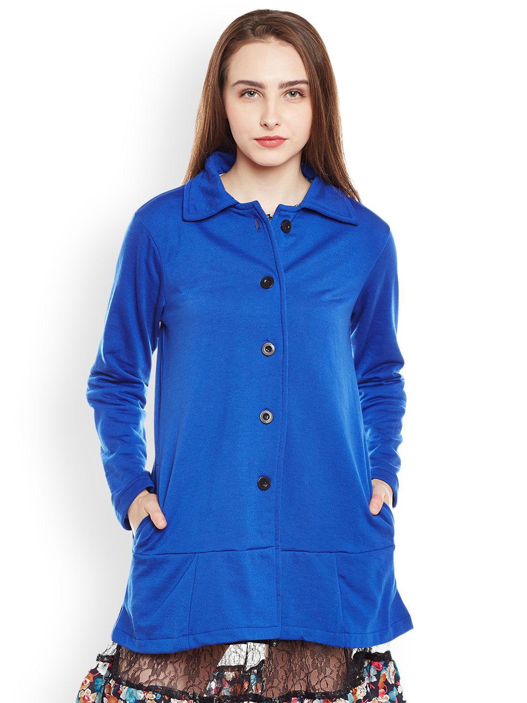 belle fille women blue overcoat
