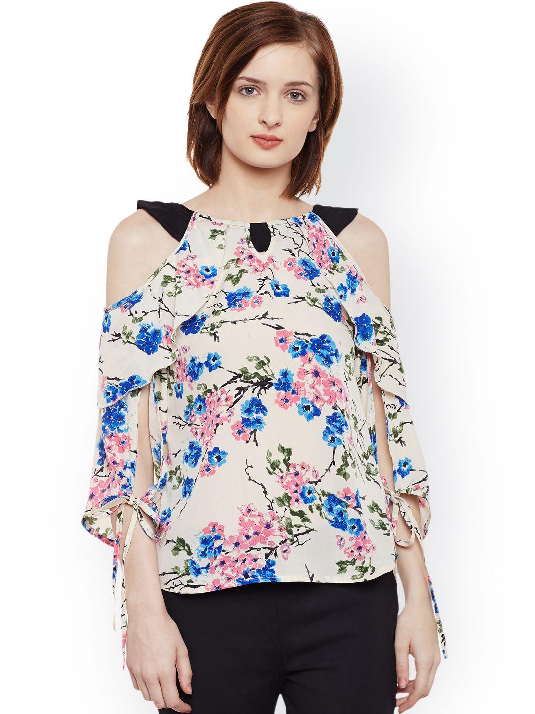 belle fille women multicoloured printed top