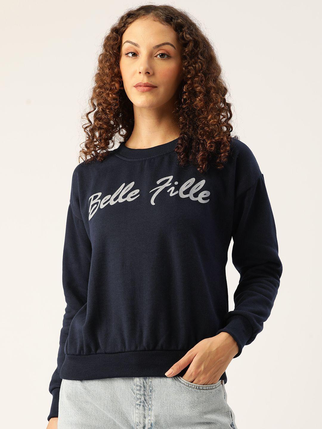 belle fille women printed sweatshirt