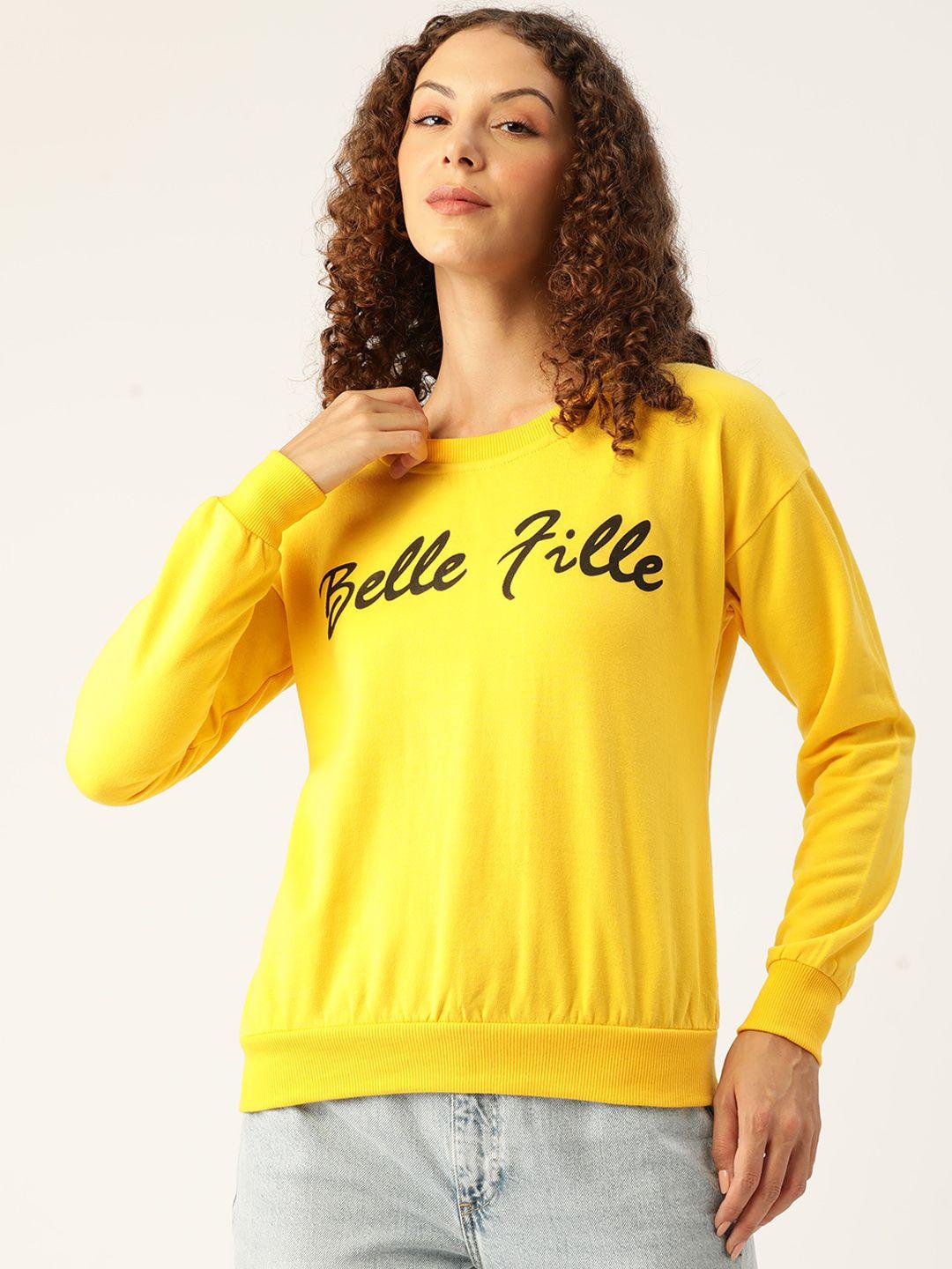 belle fille women printed sweatshirt