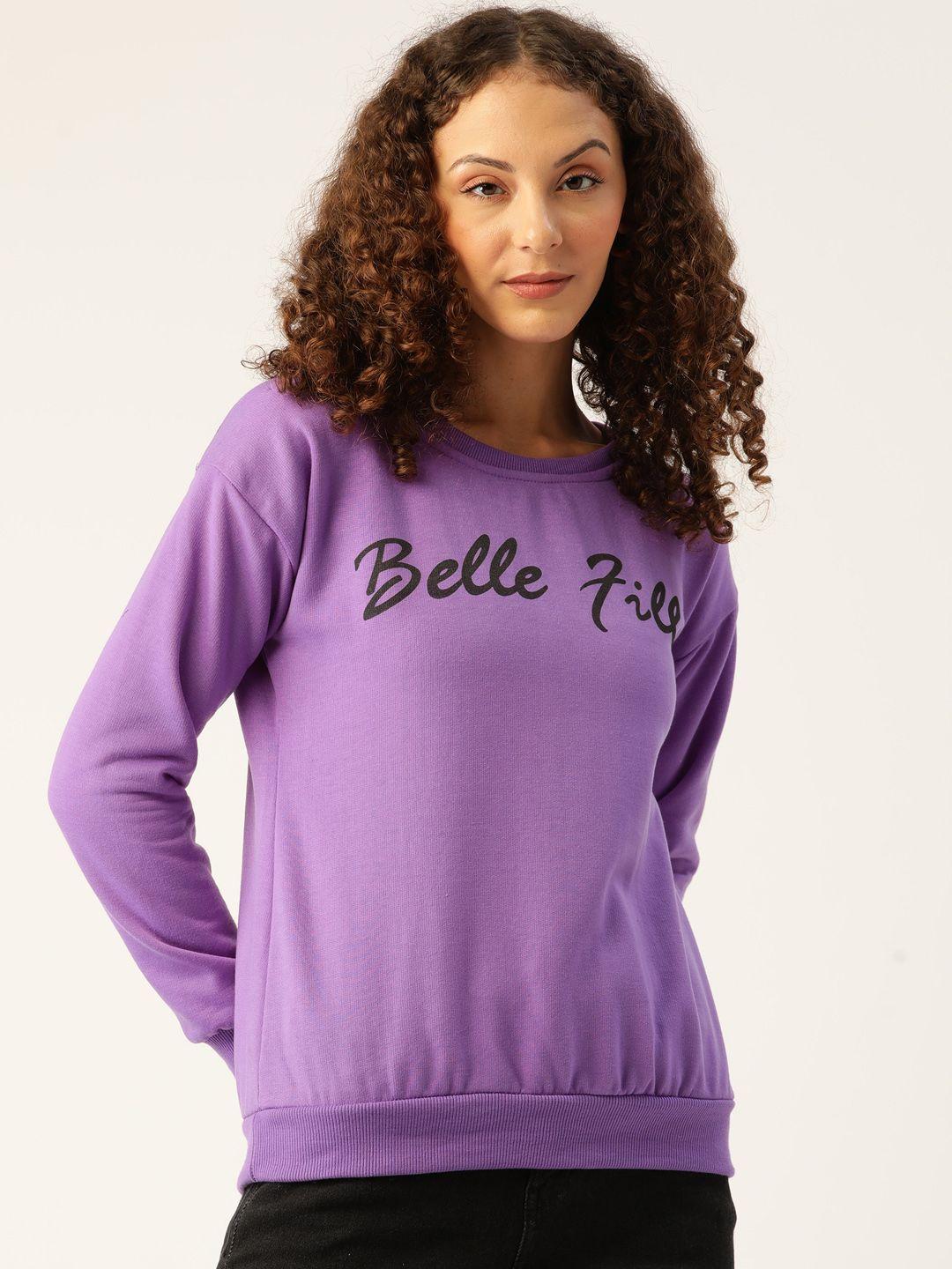 belle fille women printed sweatshirt