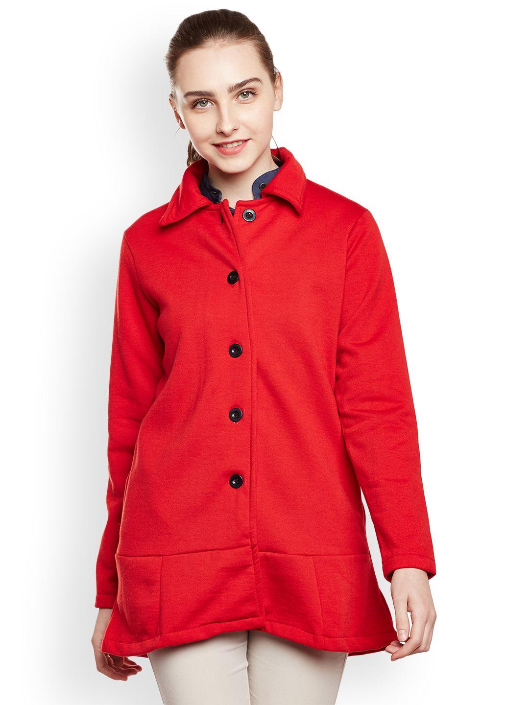 belle fille women red overcoat