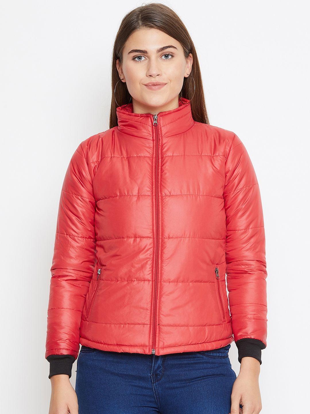 belle fille women red solid insulator quilted jacket