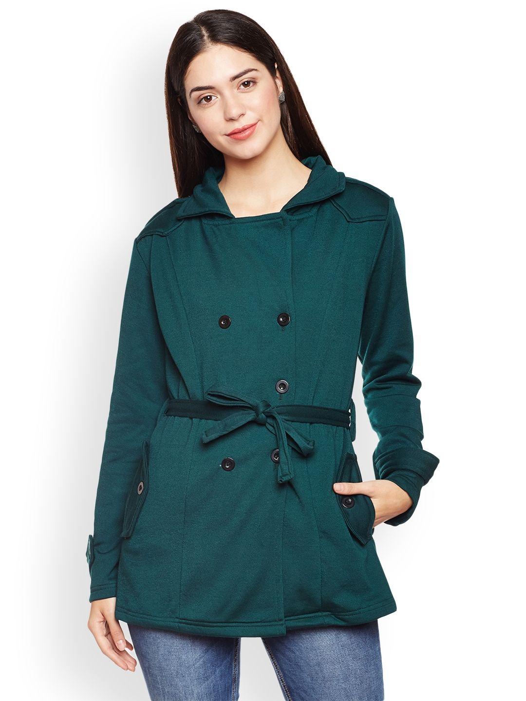 belle fille women teal coat