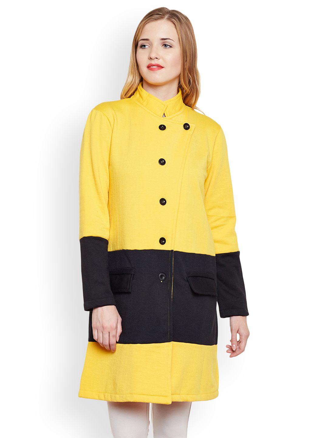 belle fille women yellow & black coat