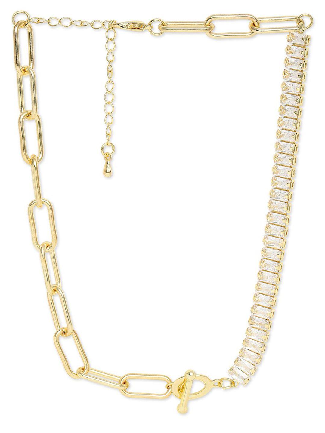 belleziya women gold tone choker necklace