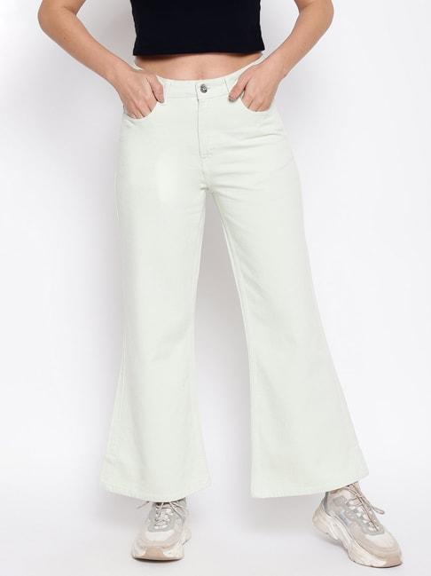 belliskey off-white regular fit high rise jeans