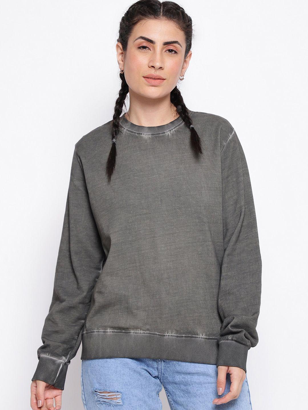 belliskey women printed round neck cotton sweatshirt