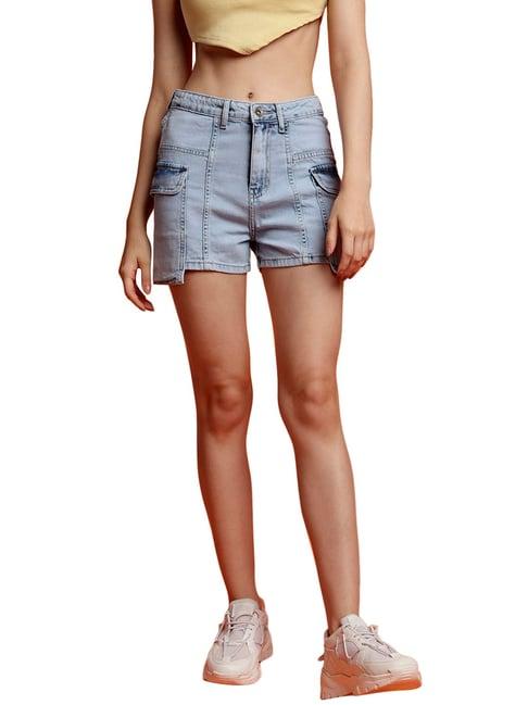 belliskey light blue denim shorts