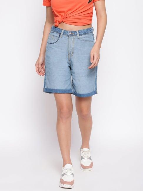 belliskey light blue denim shorts