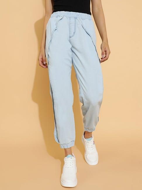 belliskey light blue loose fit jogger jeans