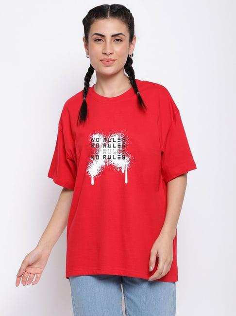 belliskey red printed t-shirt