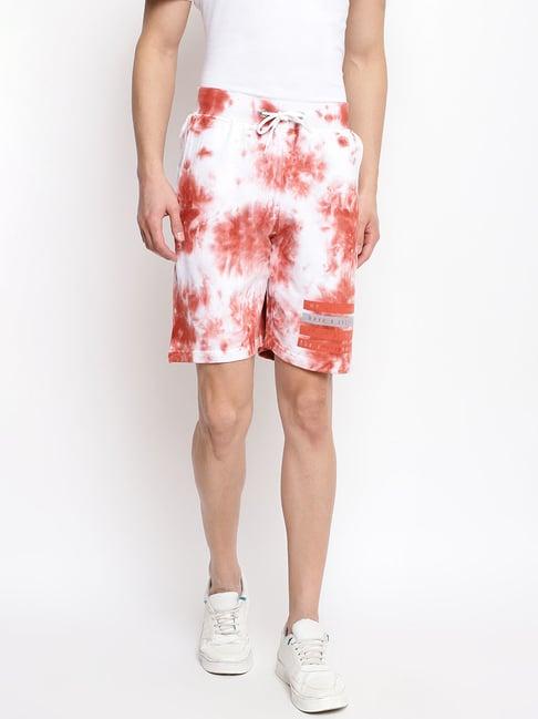 belliskey rust regular fit tie - dye shorts