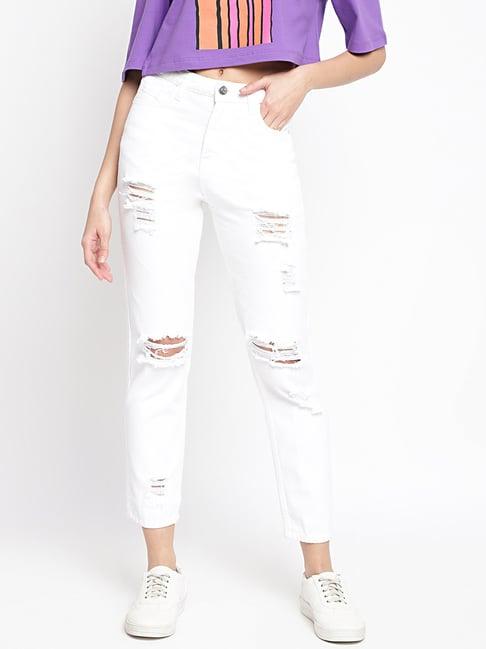 belliskey white high rise jeans