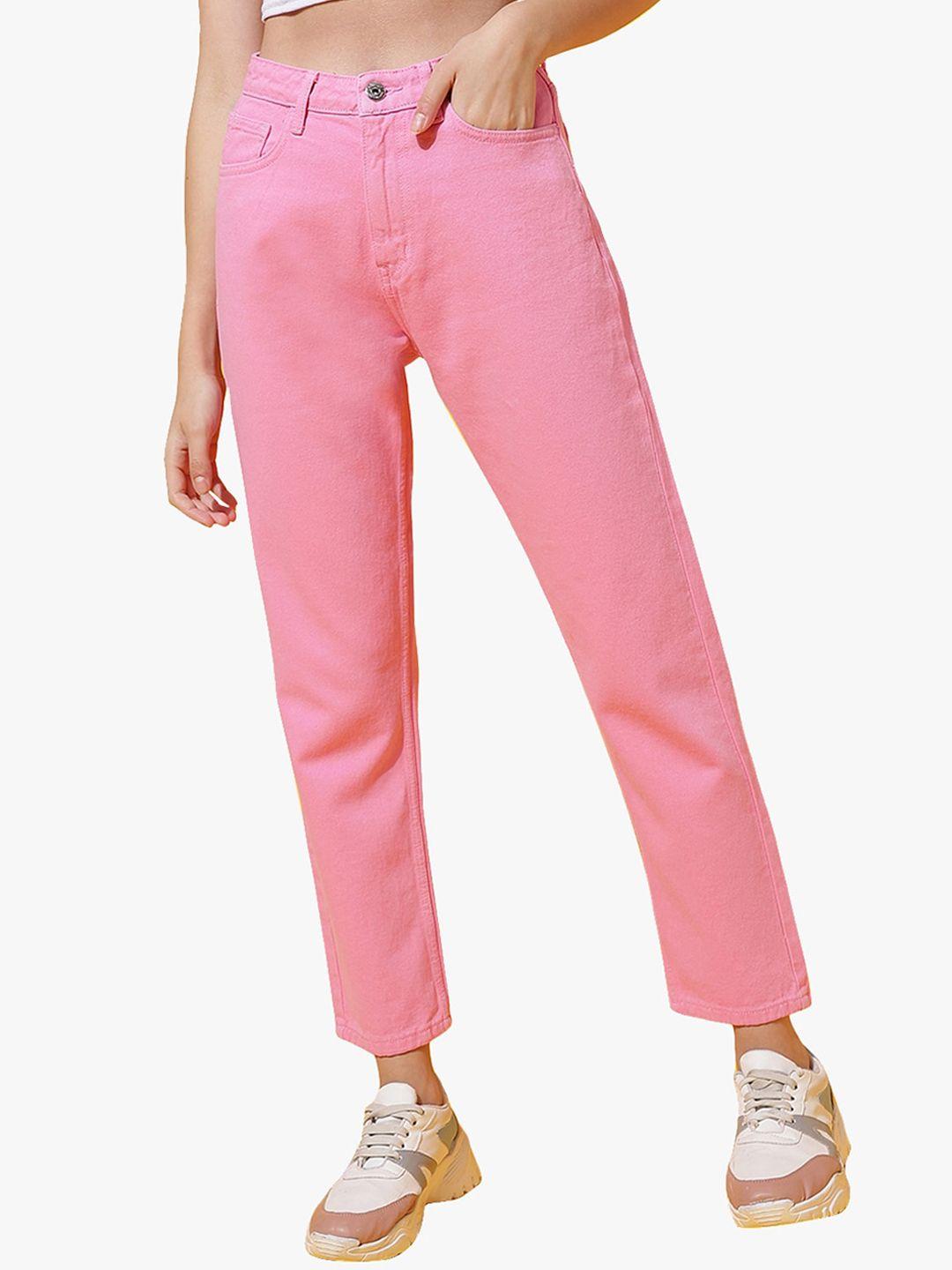 belliskey women pink high-rise jeans