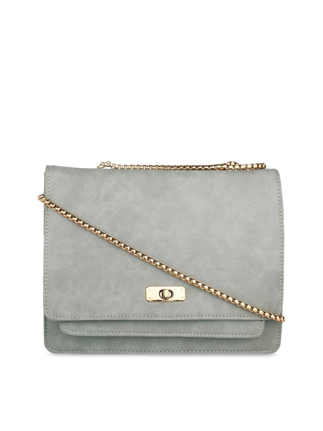 bellissa grey pu structured sling bag