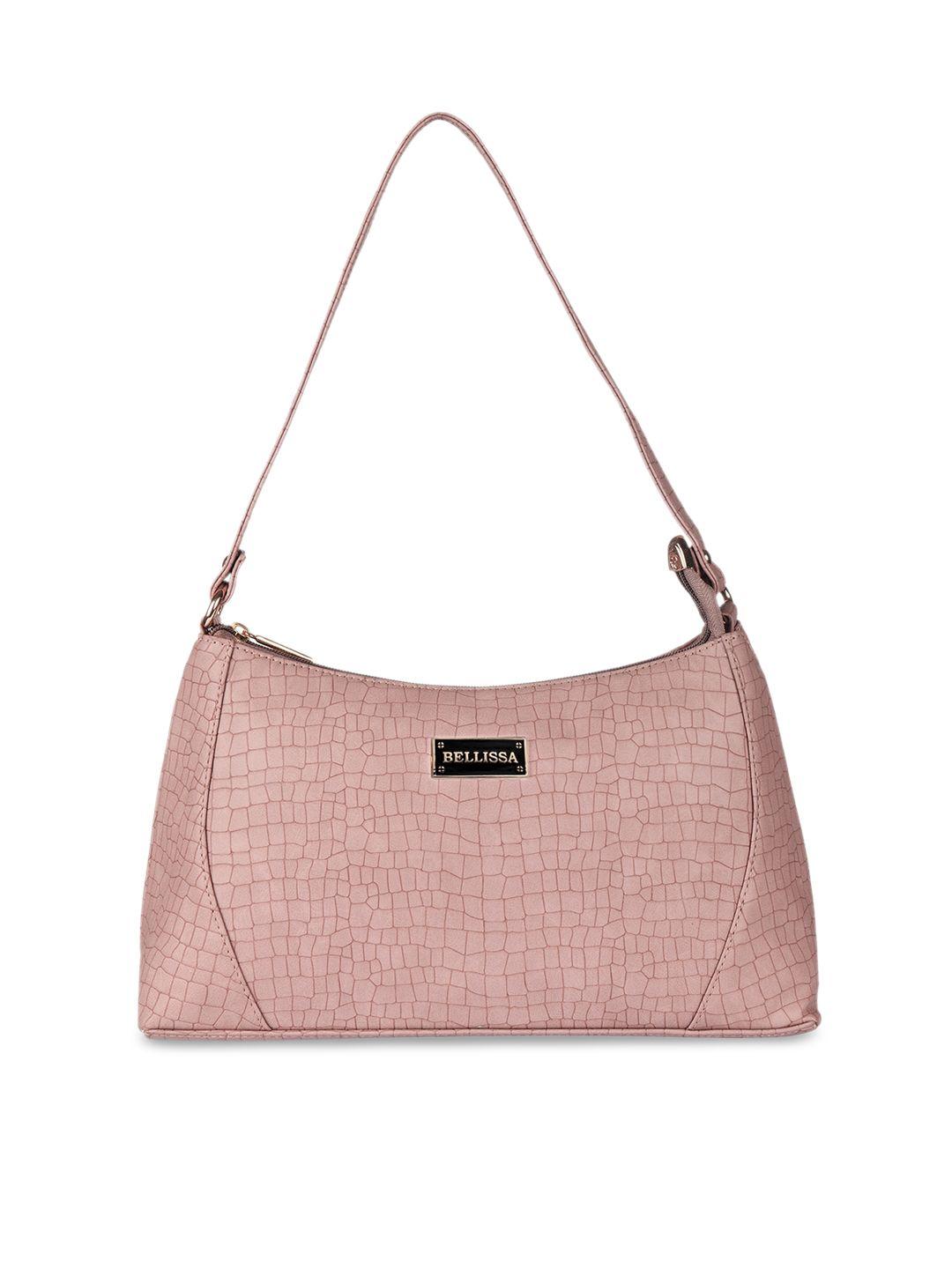 bellissa nude-coloured pu bucket hobo bag