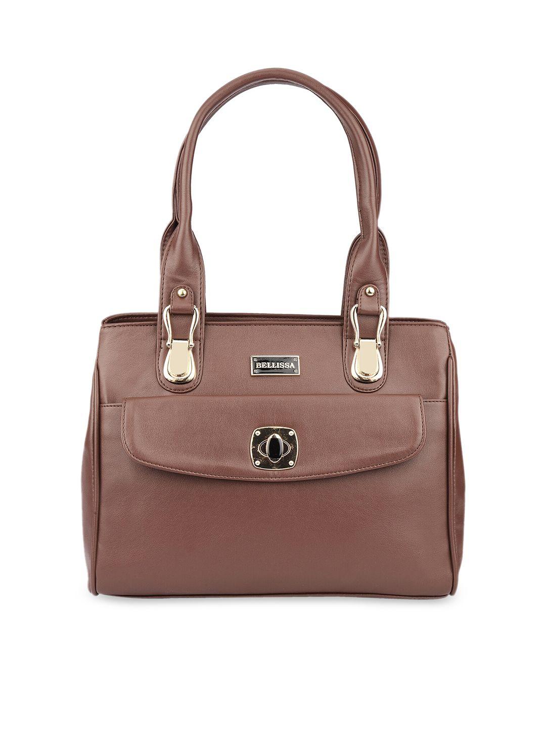 bellissa tan pu shopper handheld bag