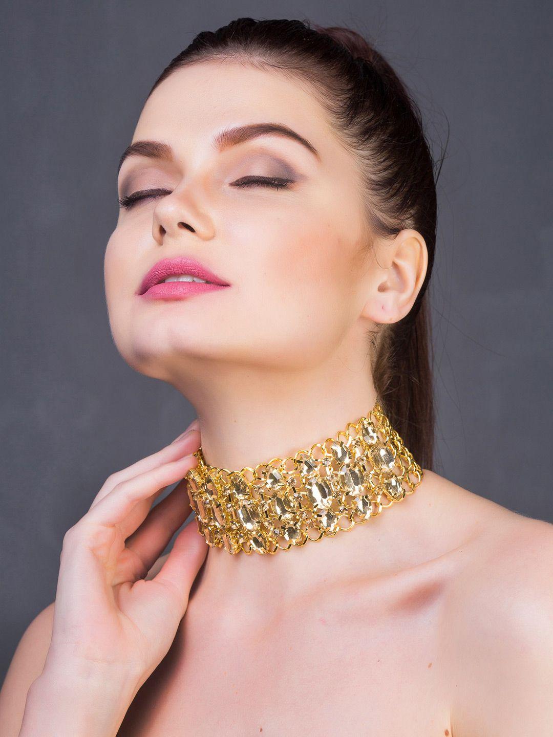 bellofox gold-plated choker necklace