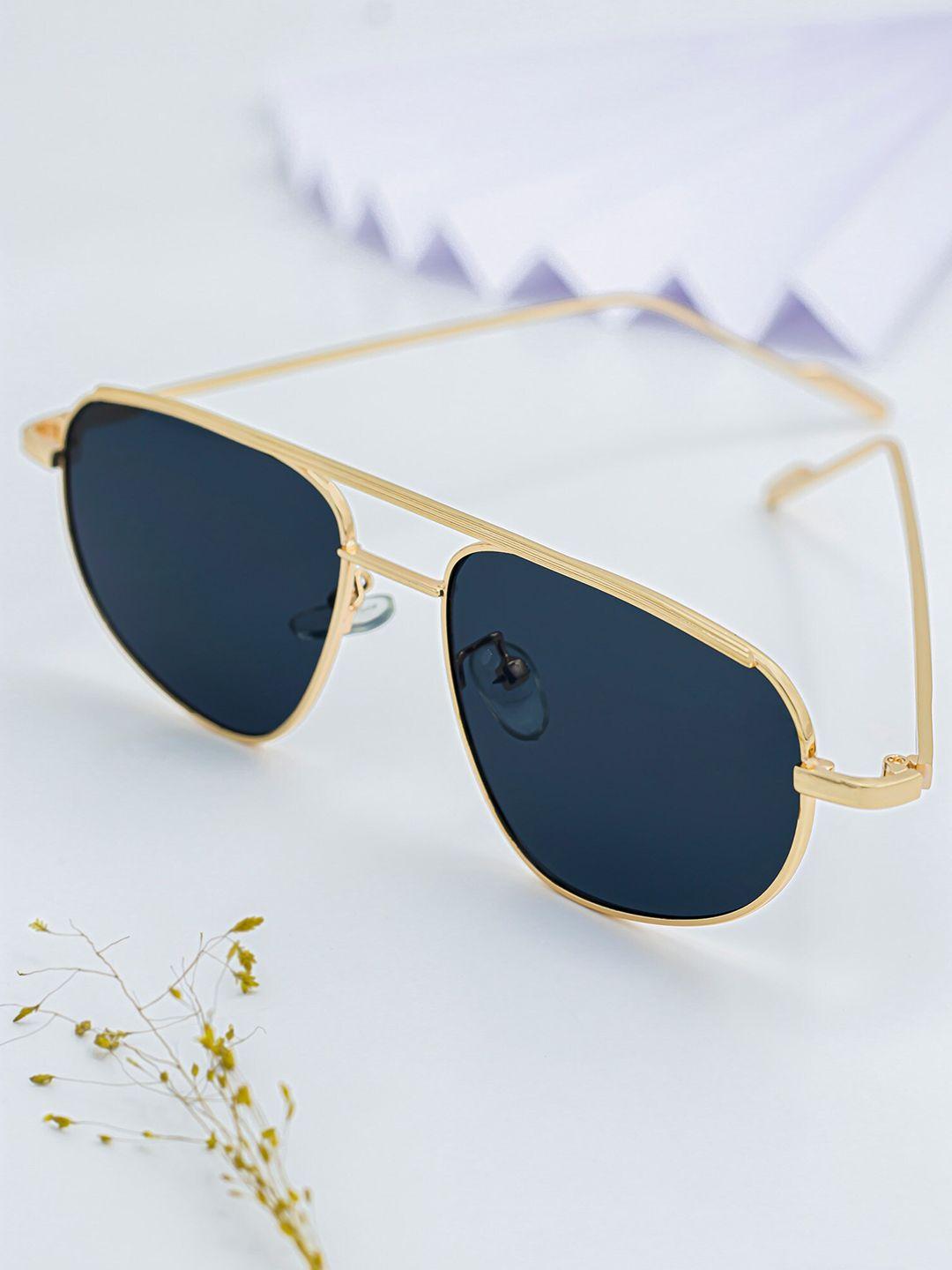 bellofox women blue lens & gold-toned other sunglasses