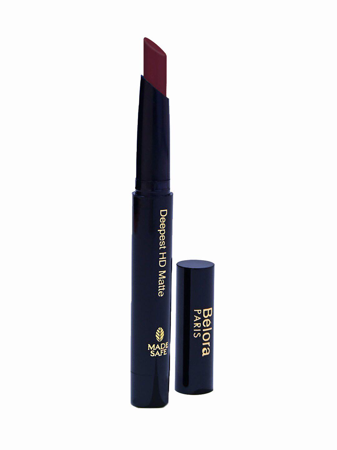 belora paris deepest hd matte sustainable lipstick with vitamin e & jojoba oil 1.2 g - evening mist