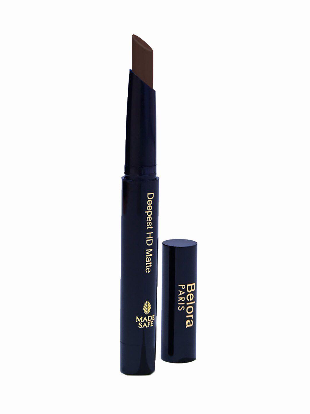 belora paris deepest hd matte sustainable lipstick with vitamin e & jojoba oil 1.2 g - mocha mauve